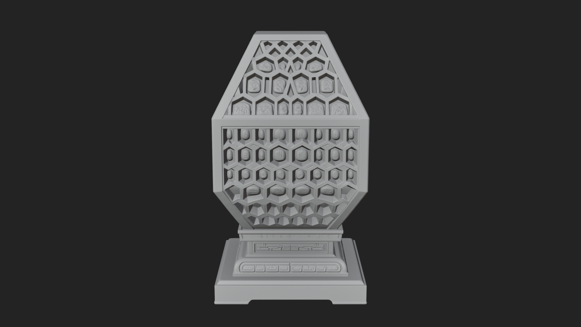Pierced Stone Lantern Model Design 3 3D Print Model 3D Model