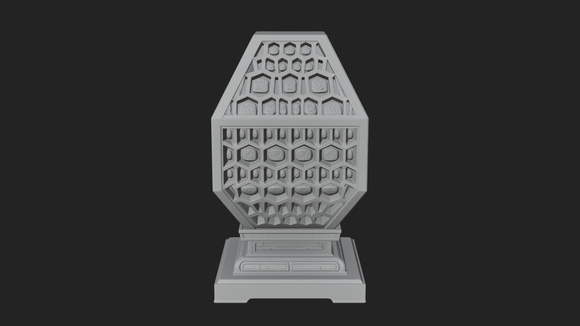 Pierced Stone Lantern Model Design 3 3D Print Model 3D Model