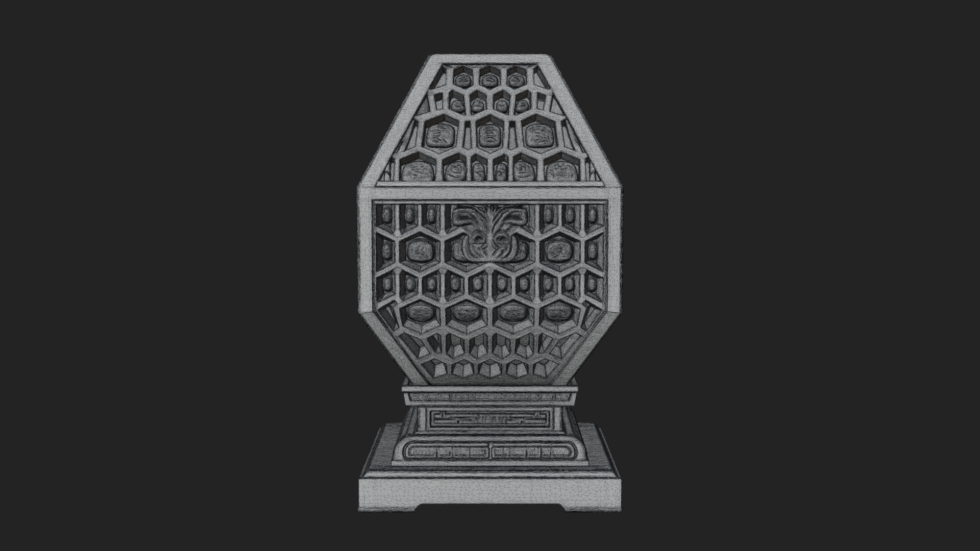 Pierced Stone Lantern Model Design 3 3D Print Model 3D Model