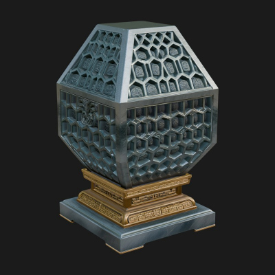 Pierced Stone Lantern Model Design 3 3D Print Model