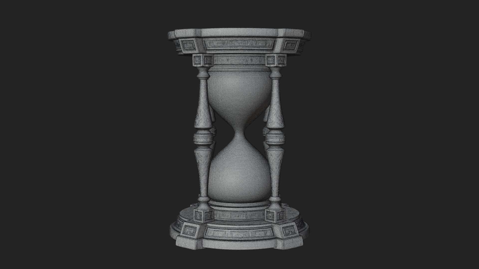Pillared Sand Hourglass Model Design 2 3D Print Model 3D Model