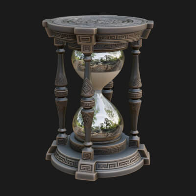 Pillared Sand Hourglass Model Design 2 3D Print Model