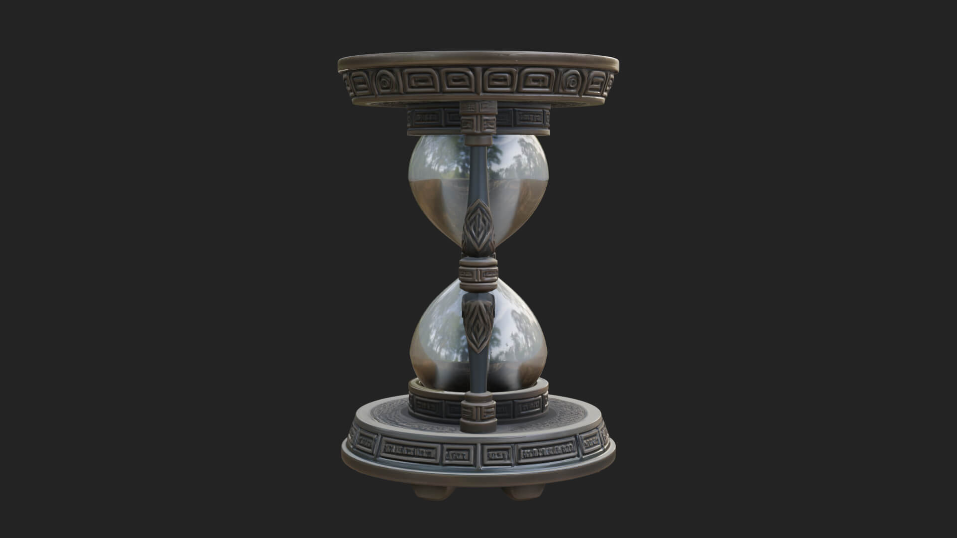 Pillared Sand Hourglass Model Design 3 3D Print Model 3D Model