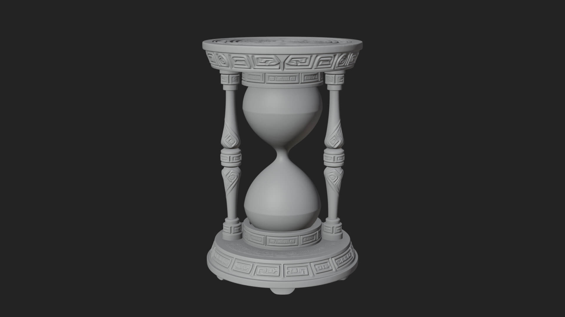 Pillared Sand Hourglass Model Design 3 3D Print Model 3D Model