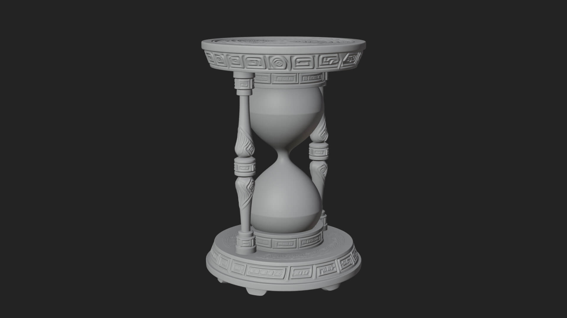 Pillared Sand Hourglass Model Design 3 3D Print Model 3D Model