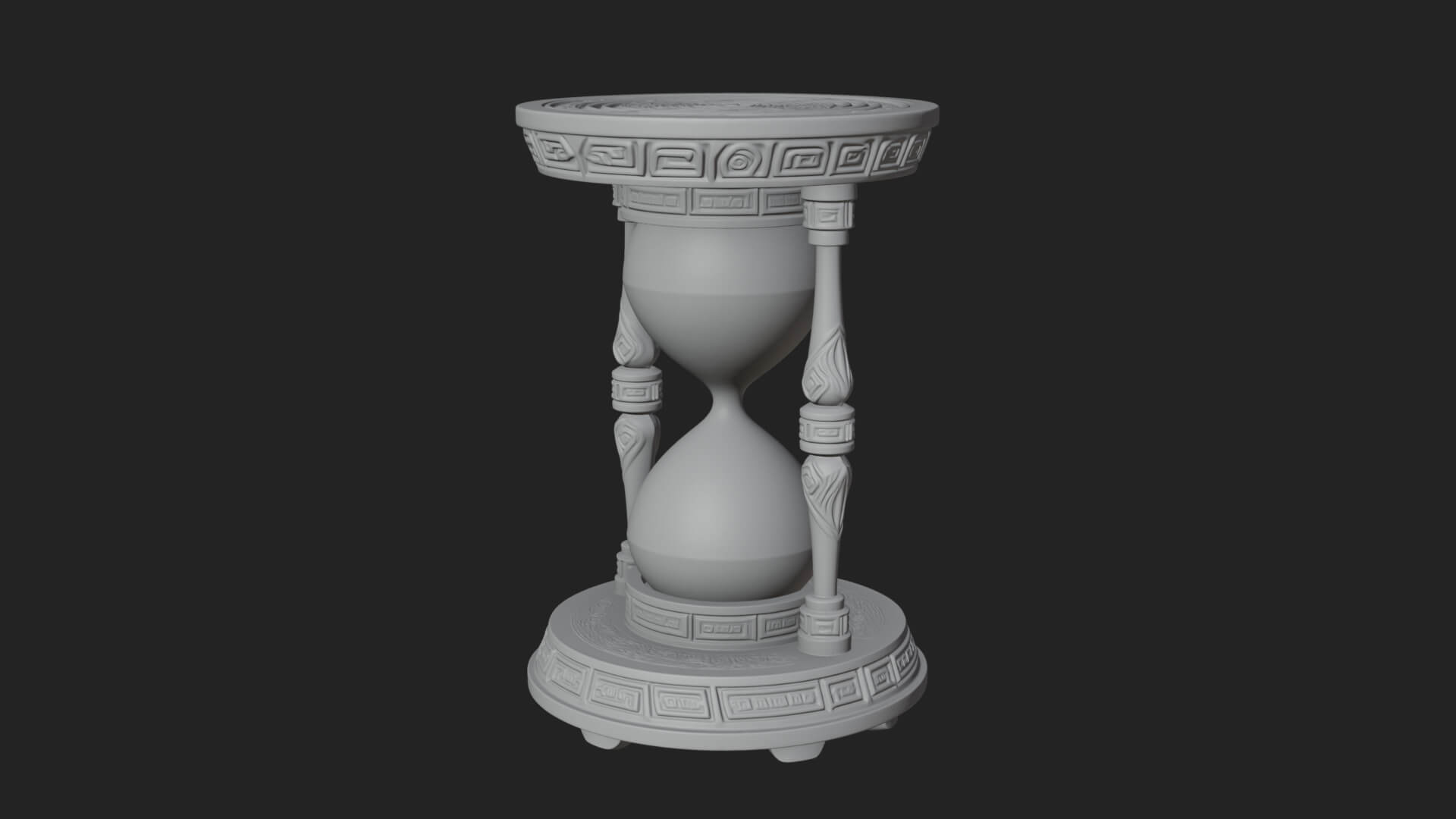 Pillared Sand Hourglass Model Design 3 3D Print Model 3D Model