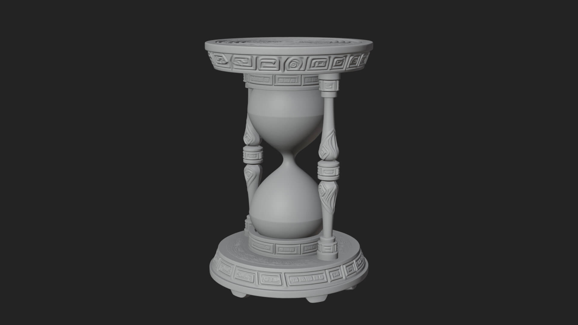 Pillared Sand Hourglass Model Design 3 3D Print Model 3D Model