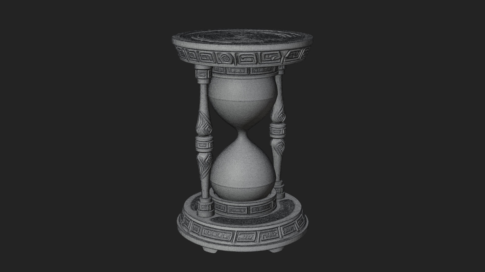 Pillared Sand Hourglass Model Design 3 3D Print Model 3D Model