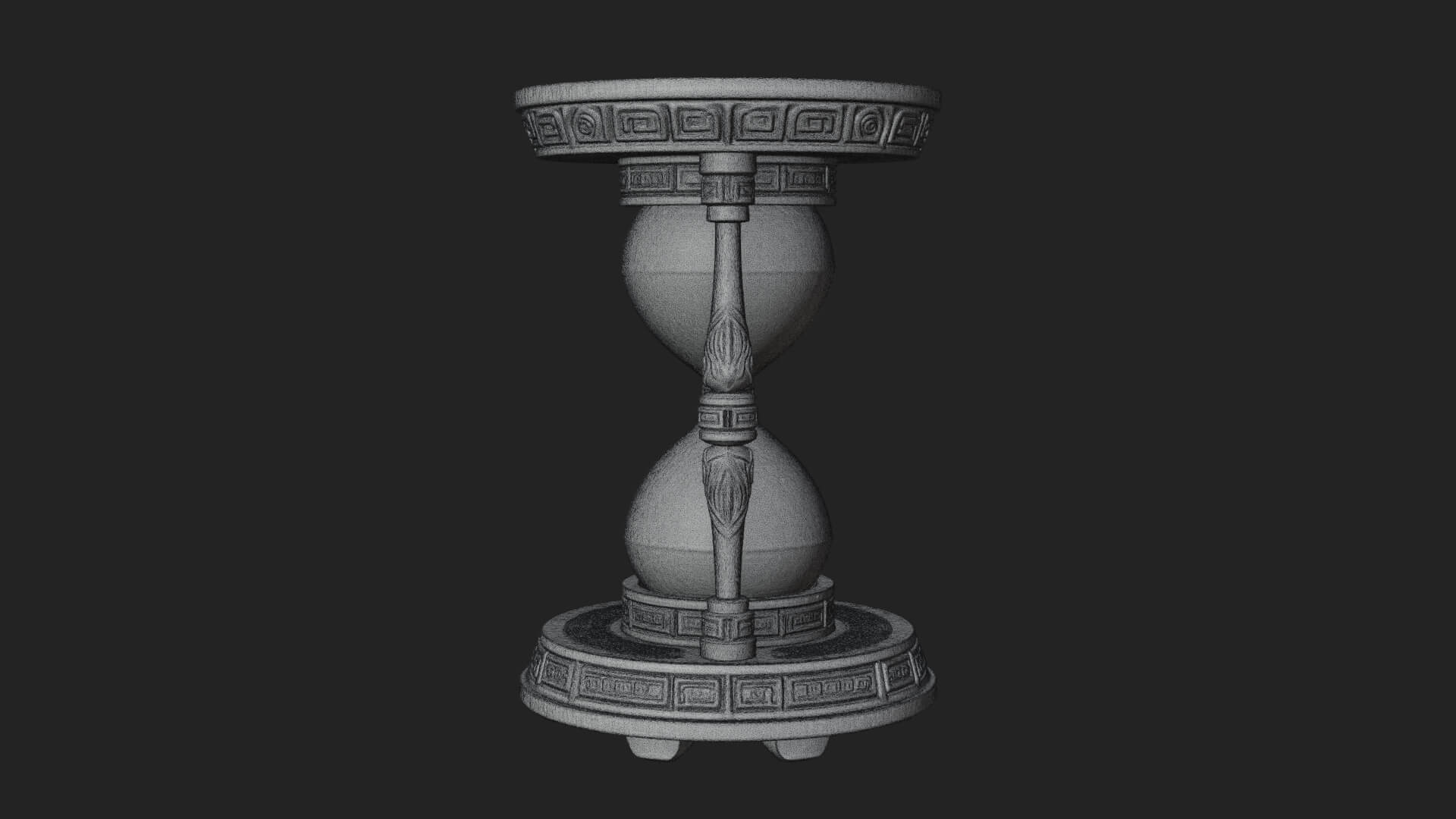 Pillared Sand Hourglass Model Design 3 3D Print Model 3D Model