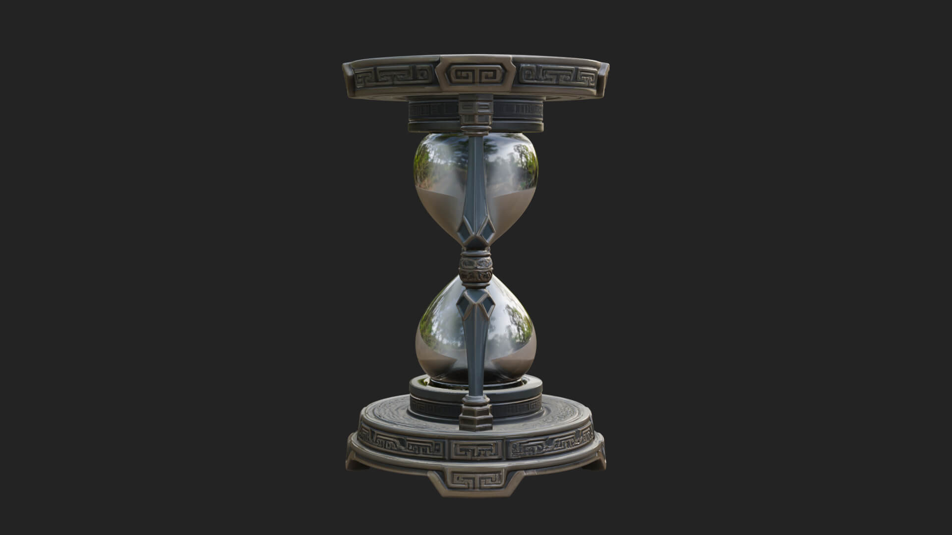 Pillared Sand Hourglass Model Design 4 3D Print Model 3D Model