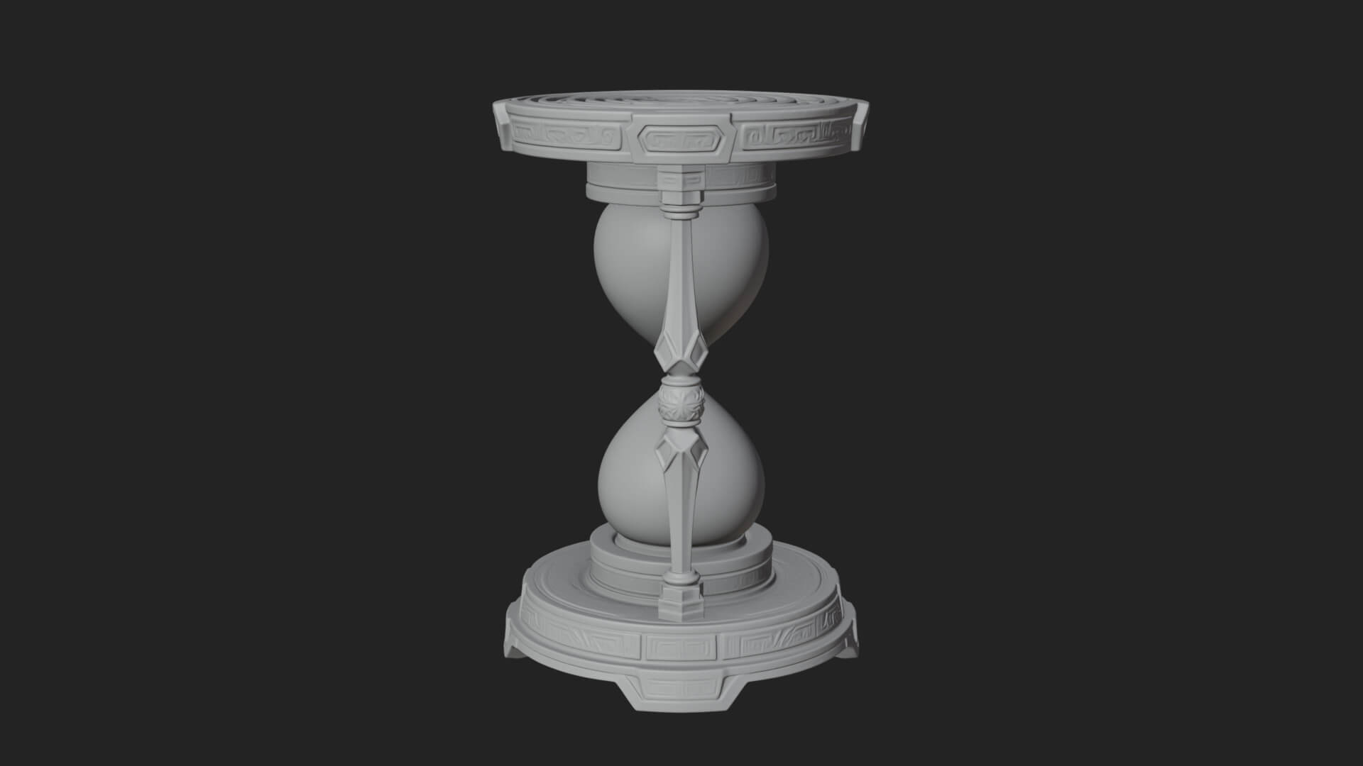 Pillared Sand Hourglass Model Design 4 3D Print Model 3D Model