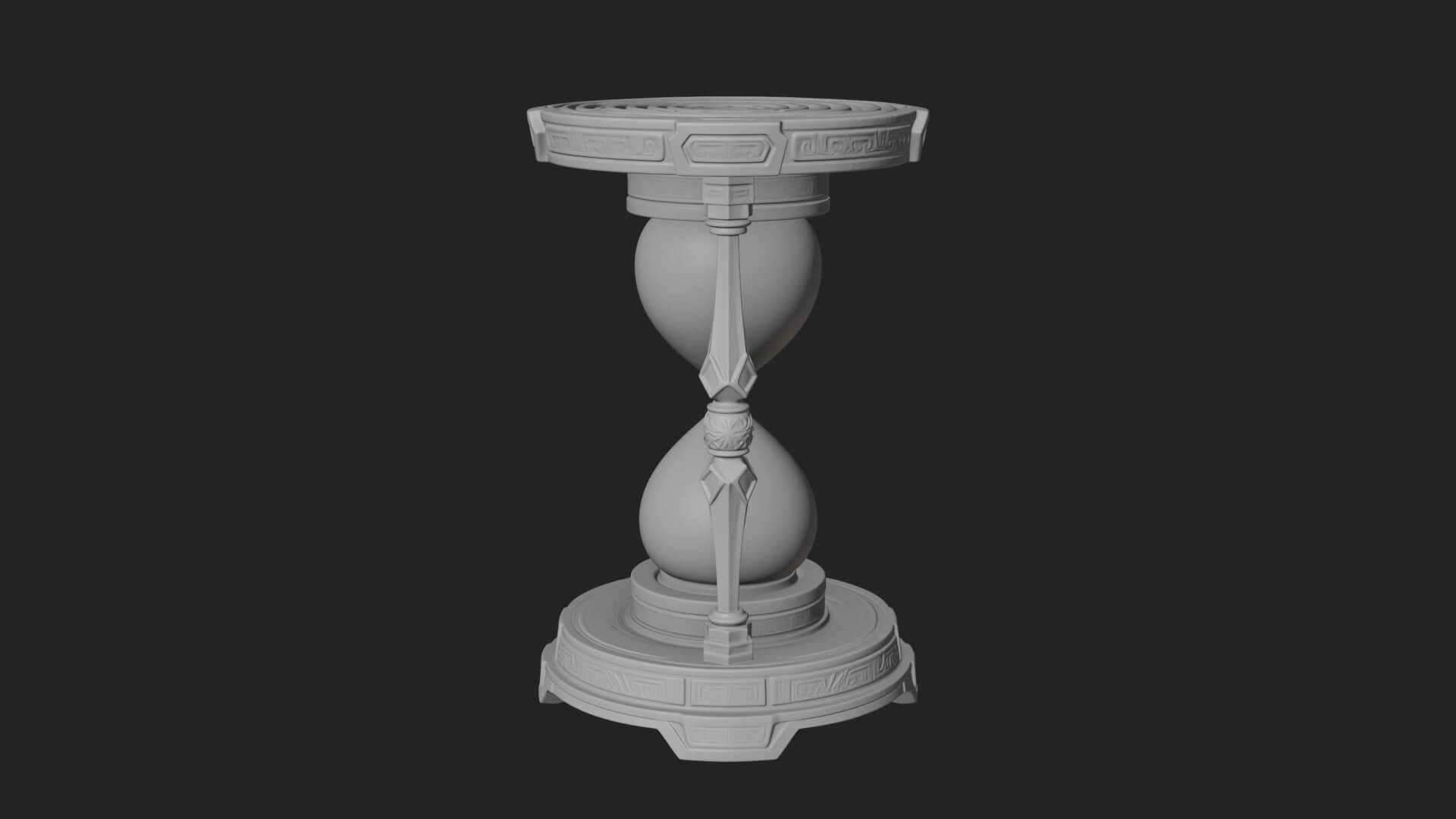 Pillared Sand Hourglass Model Design 4 3D Print Model 3D Model