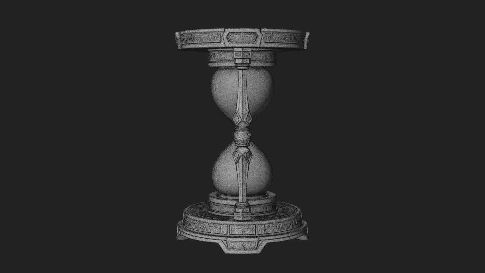 Pillared Sand Hourglass Model Design 4 3D Print Model 3D Model