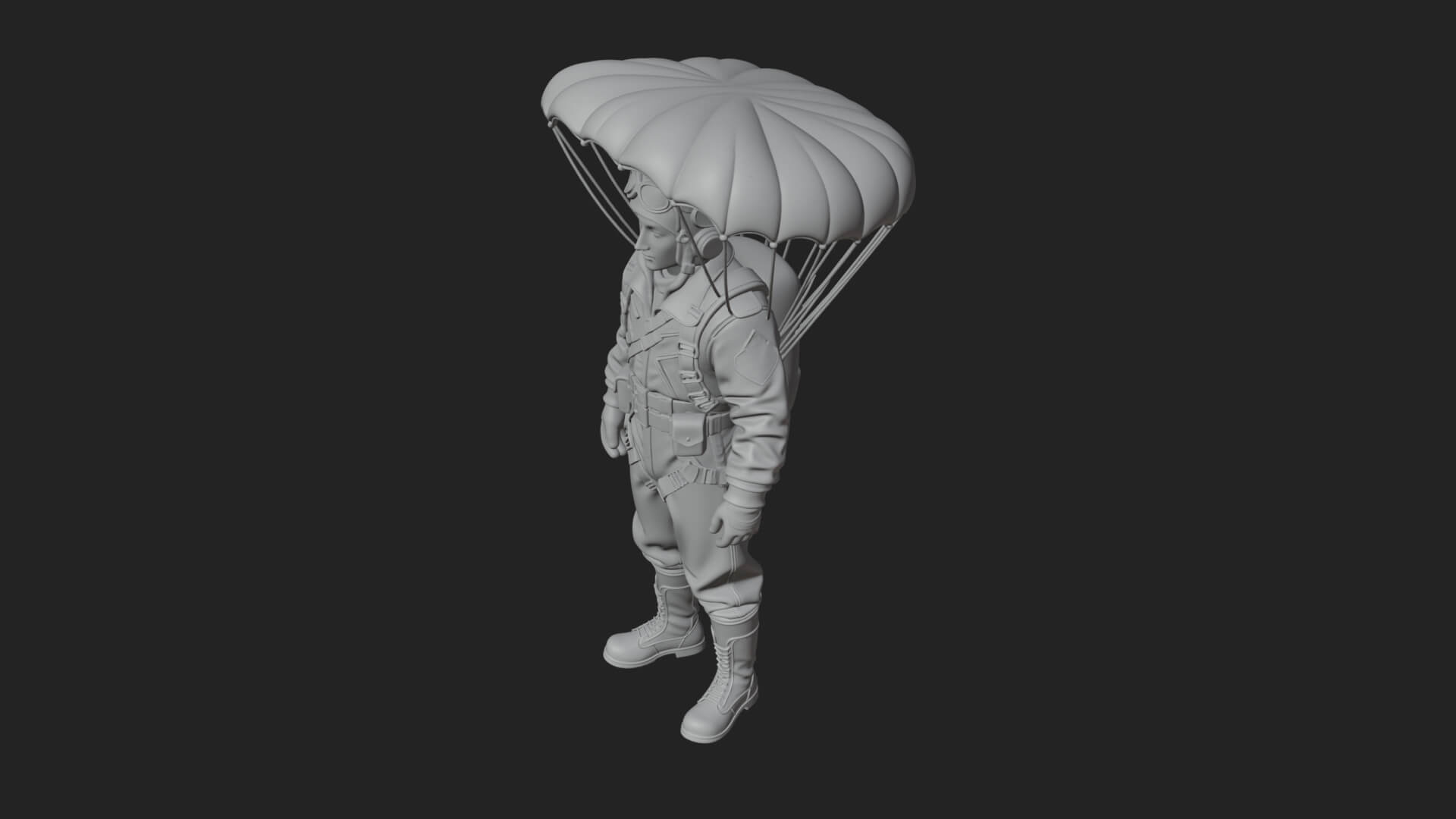 Pilot Man Statue Design 3 3D Print Model 3D Model