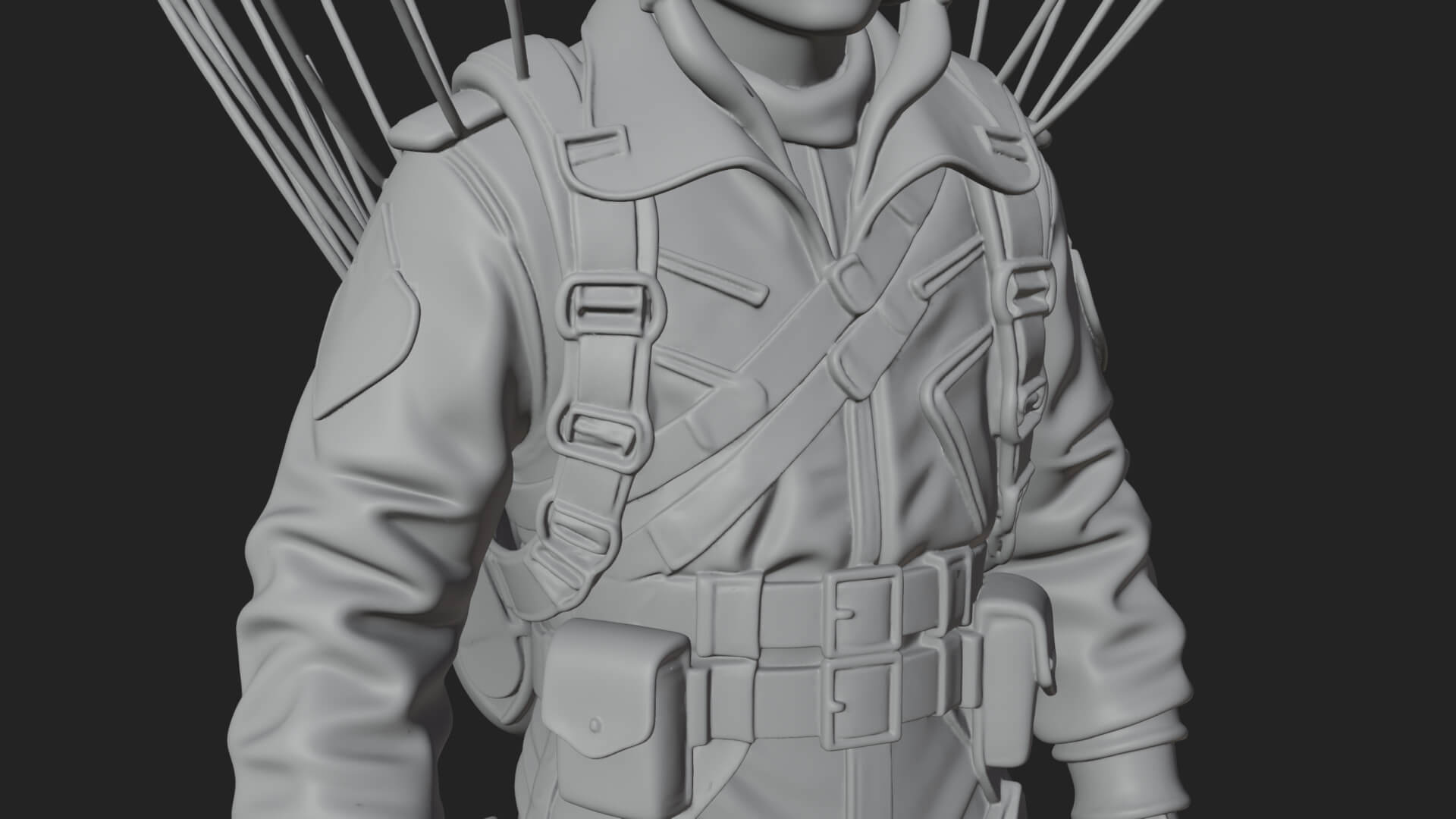 Pilot Man Statue Design 3 3D Print Model 3D Model