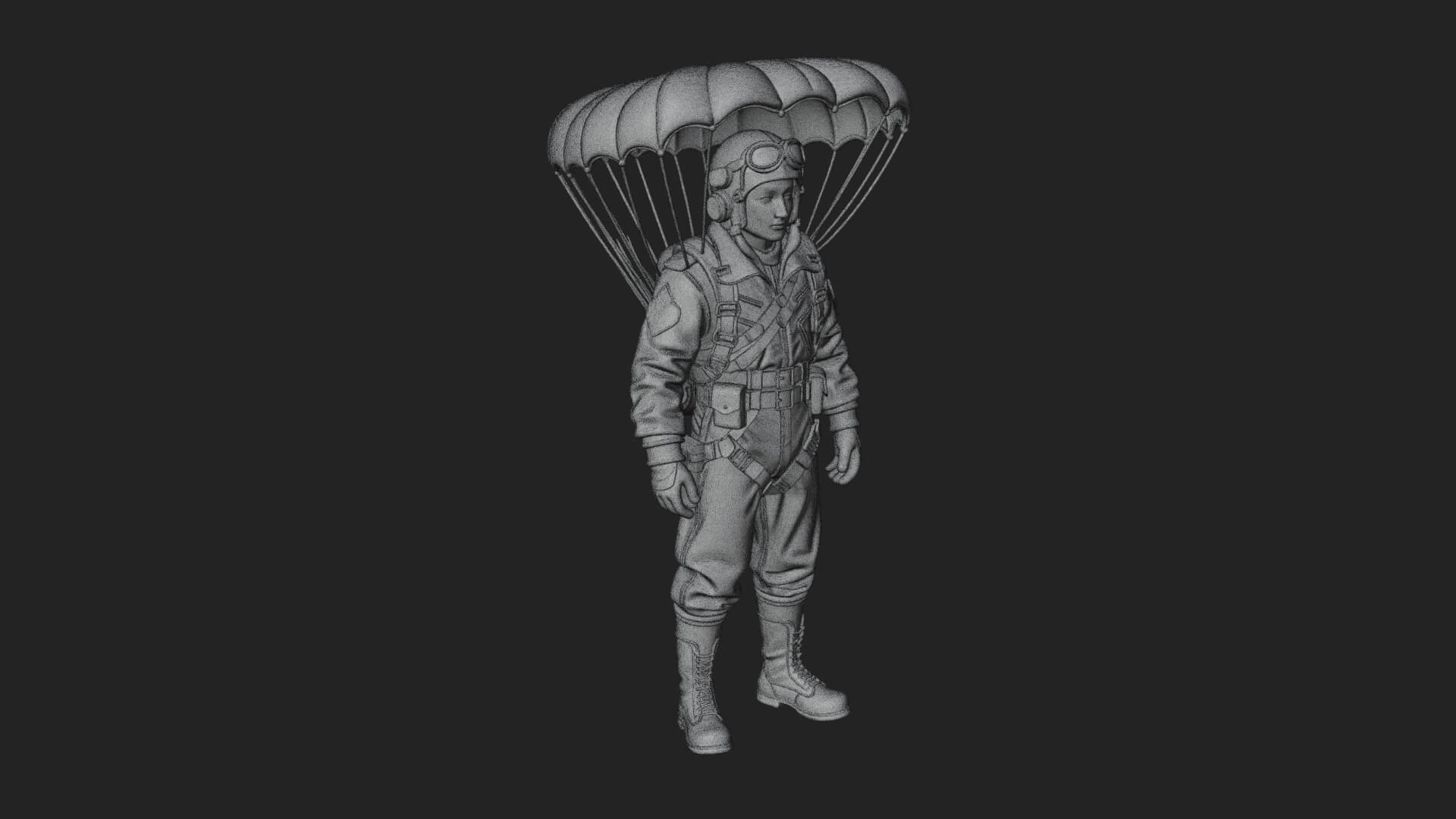 Pilot Man Statue Design 3 3D Print Model 3D Model