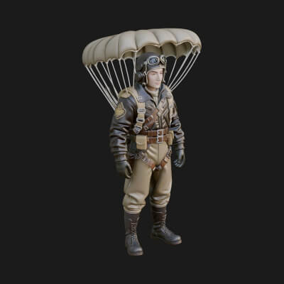 Pilot Man Statue Design 3 3D Print Model