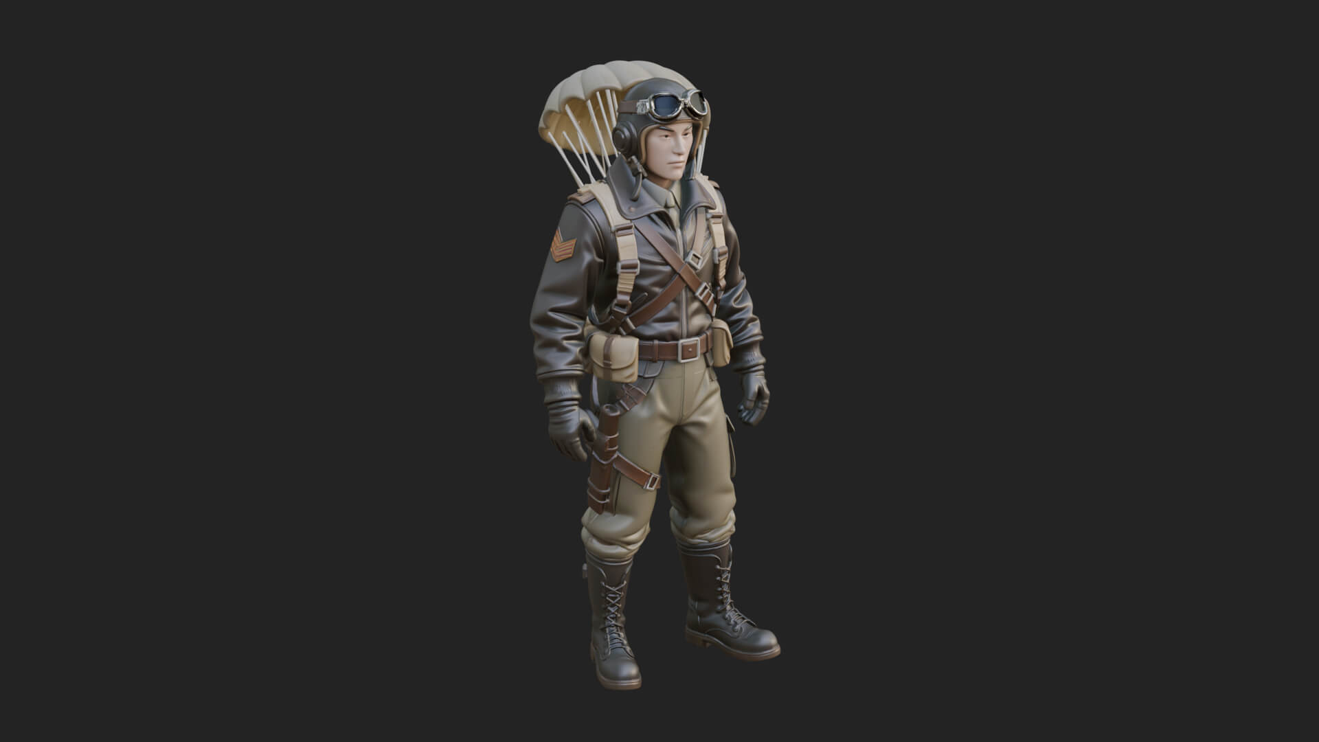 Pilot Man Statue Design 4 3D Print Model 3D Model