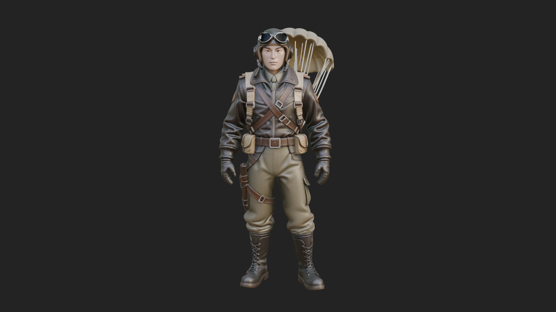 Pilot Man Statue Design 4 3D Print Model 3D Model