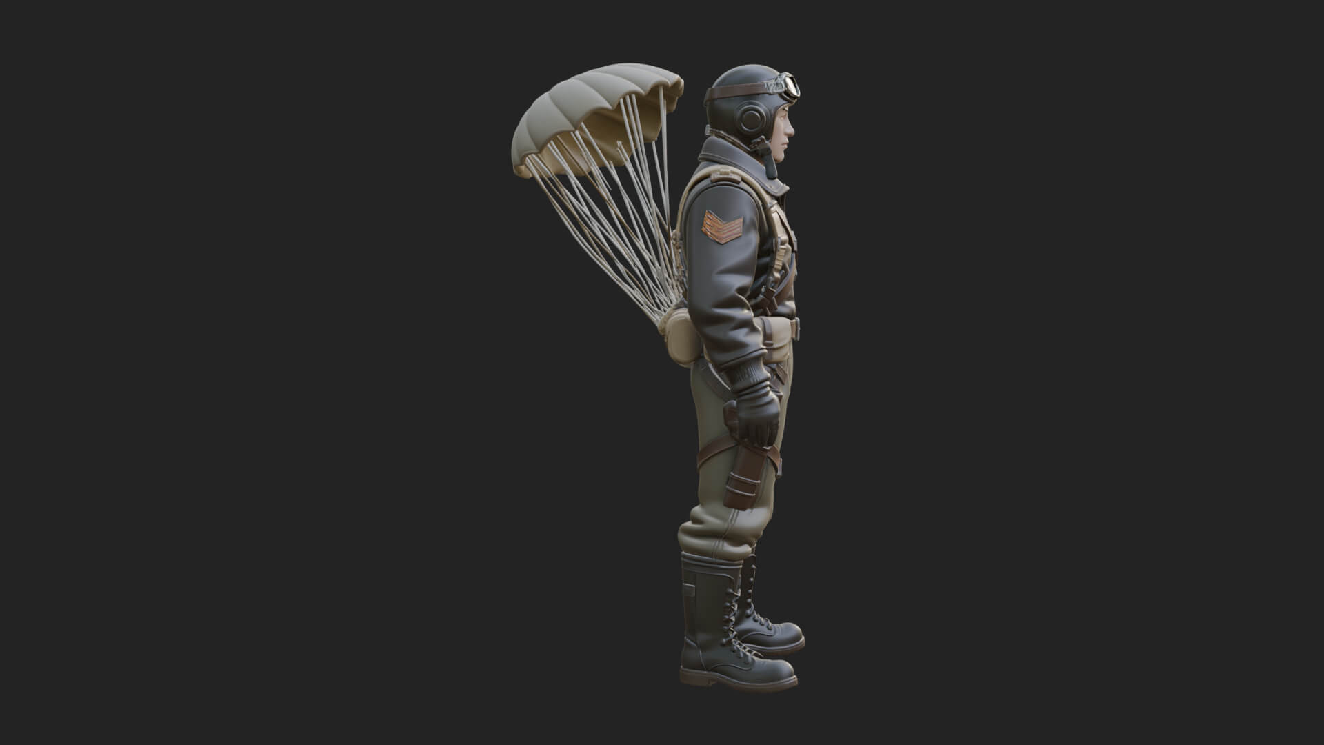 Pilot Man Statue Design 4 3D Print Model 3D Model