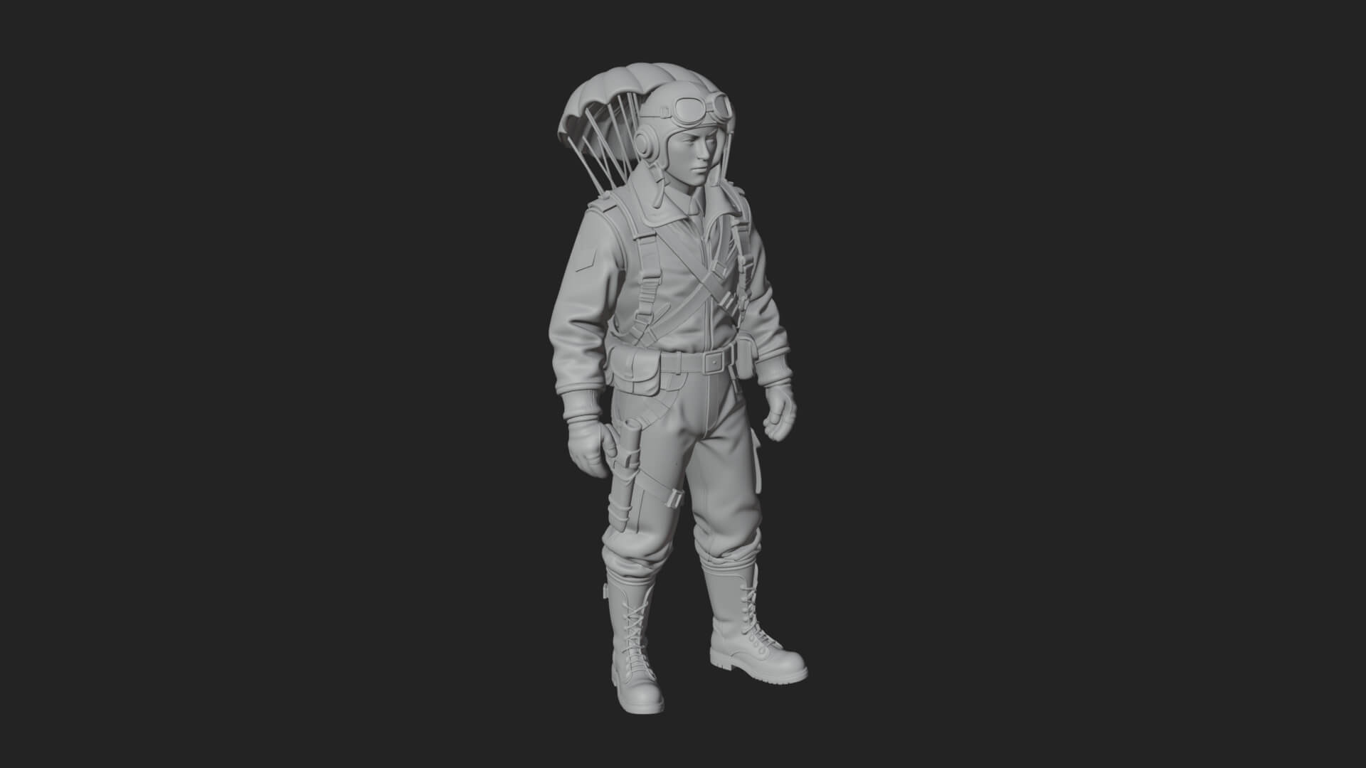 Pilot Man Statue Design 4 3D Print Model 3D Model