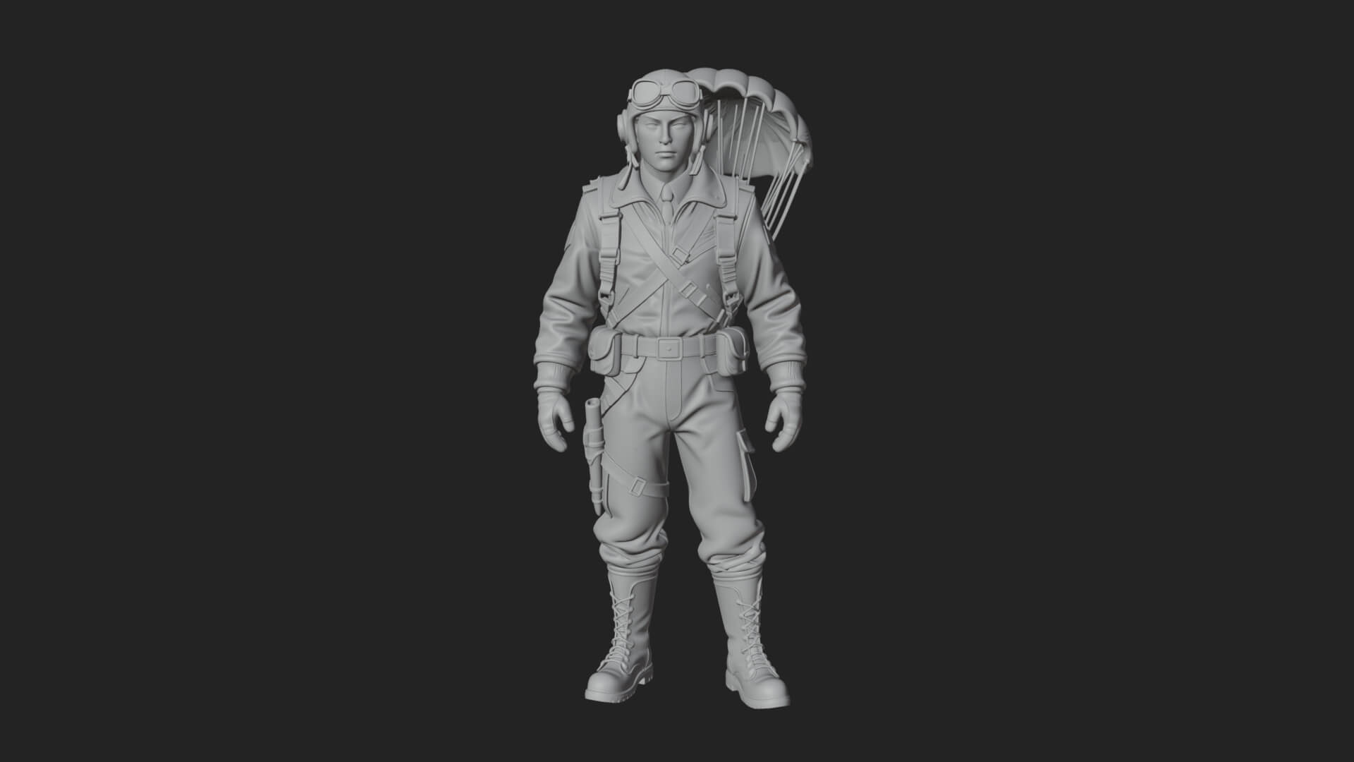Pilot Man Statue Design 4 3D Print Model 3D Model