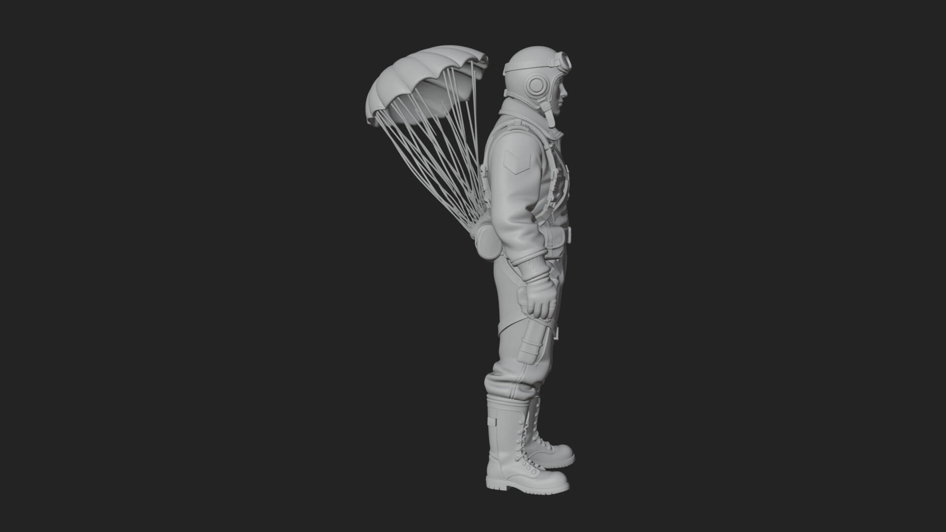 Pilot Man Statue Design 4 3D Print Model 3D Model