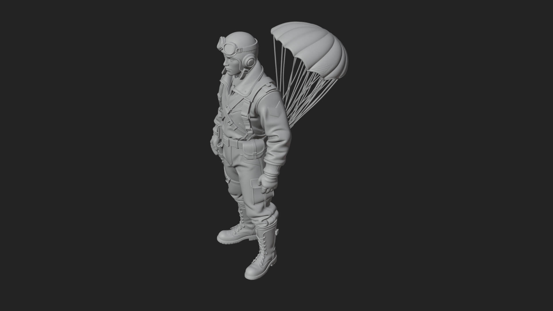 Pilot Man Statue Design 4 3D Print Model 3D Model