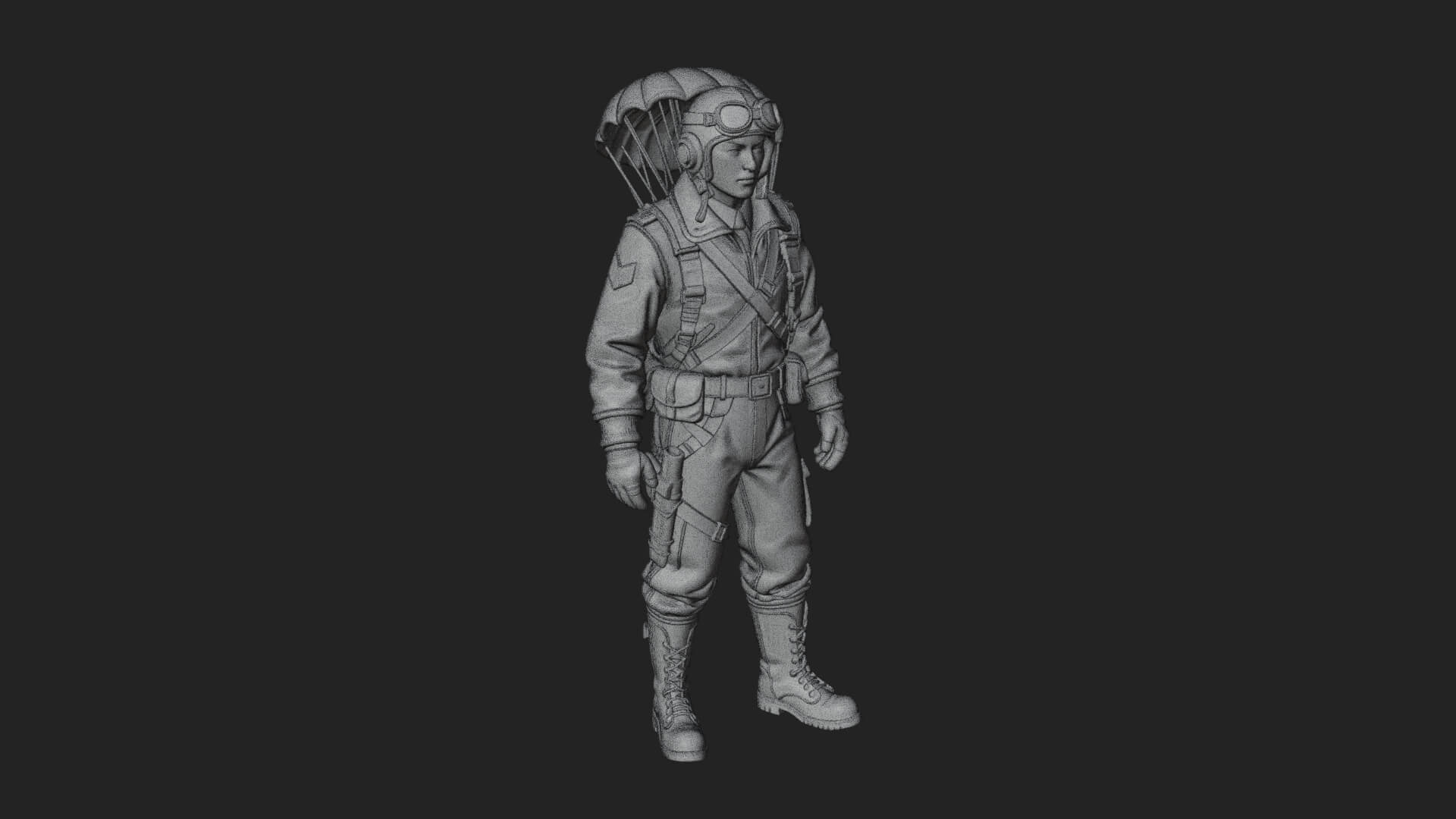 Pilot Man Statue Design 4 3D Print Model 3D Model