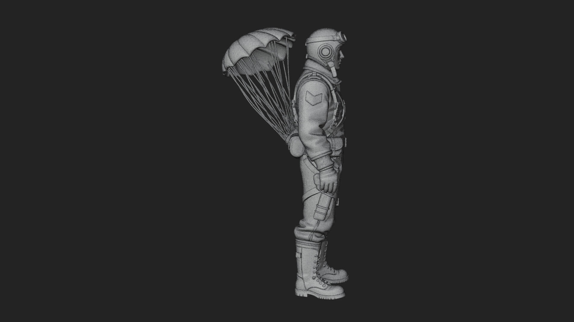 Pilot Man Statue Design 4 3D Print Model 3D Model