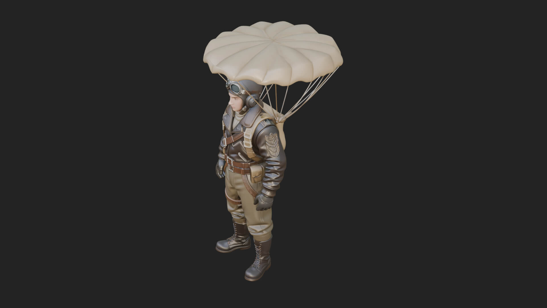 Pilot Man Statue Design 5 3D Print Model 3D Model