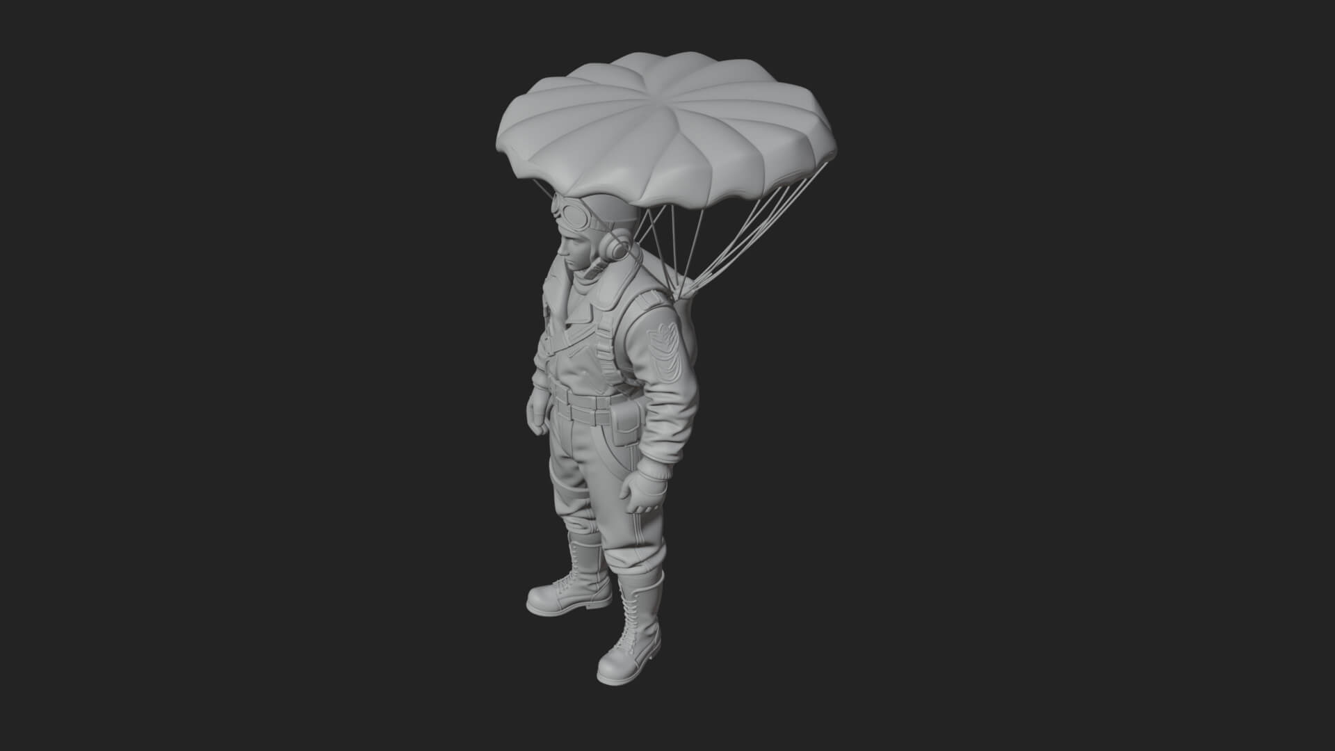 Pilot Man Statue Design 5 3D Print Model 3D Model