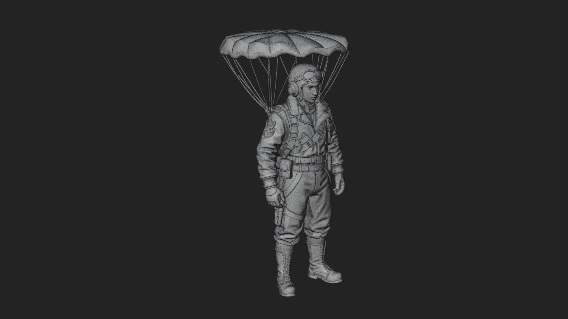 Pilot Man Statue Design 5 3D Print Model 3D Model