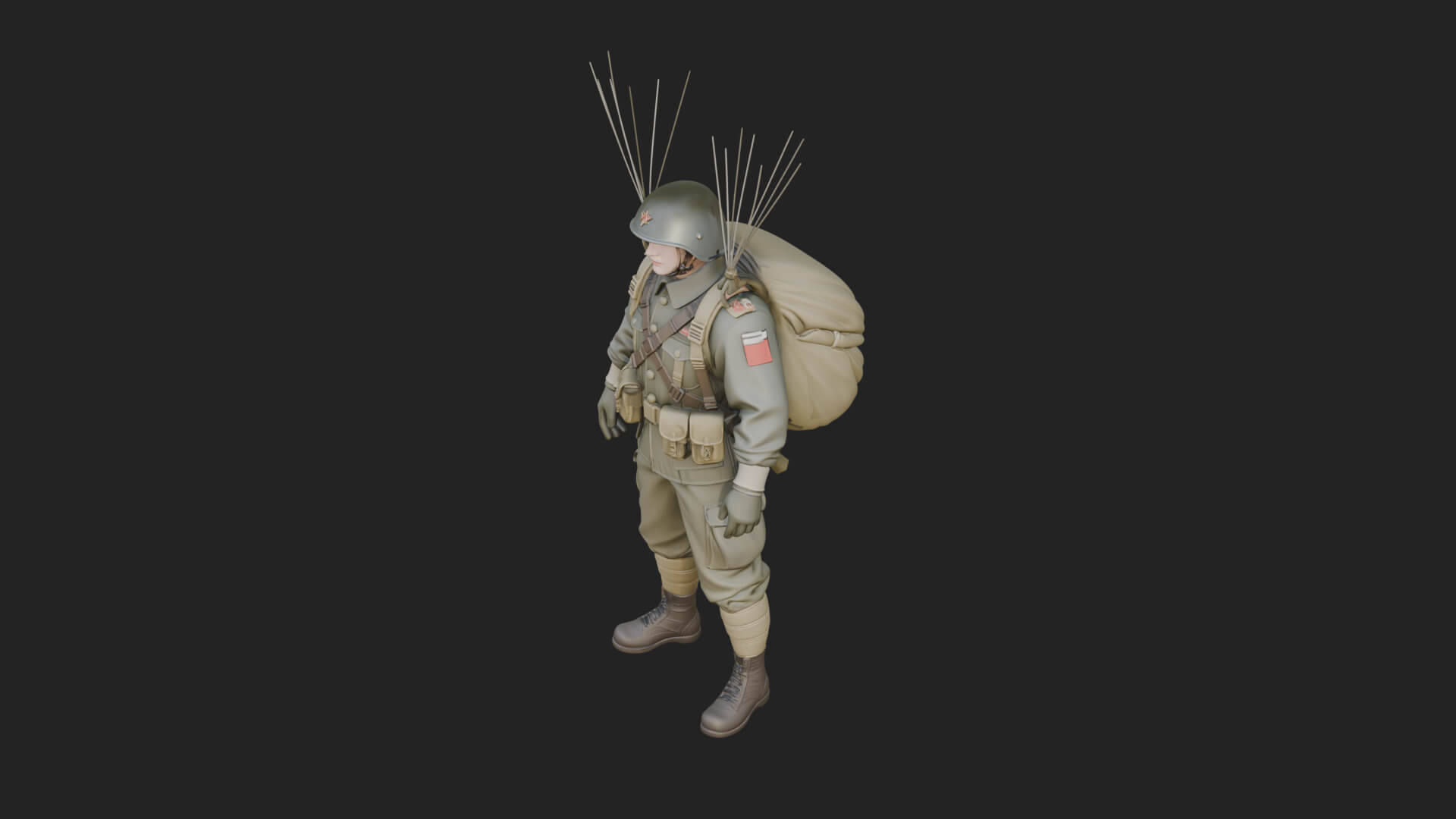 Pilot Man Statue Design 6 3D Print Model 3D Model