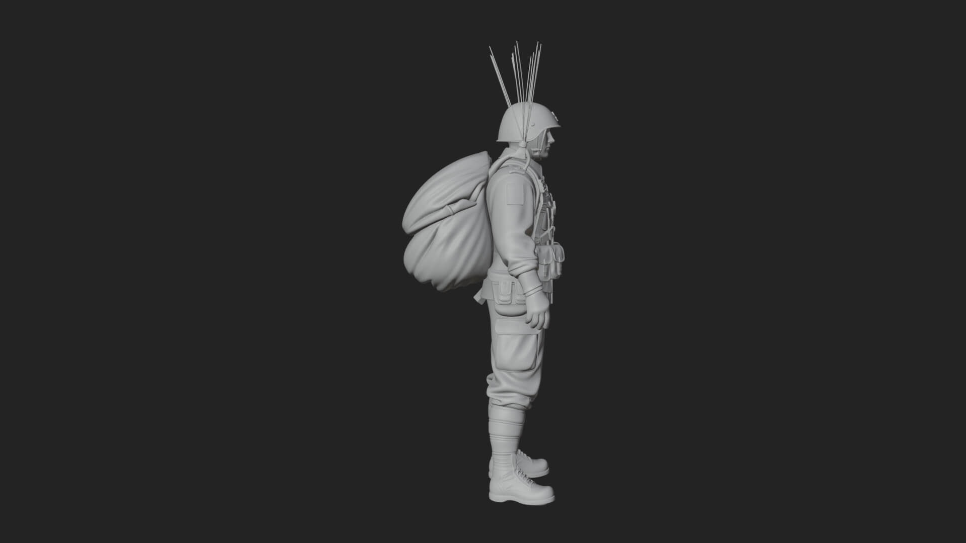Pilot Man Statue Design 6 3D Print Model 3D Model
