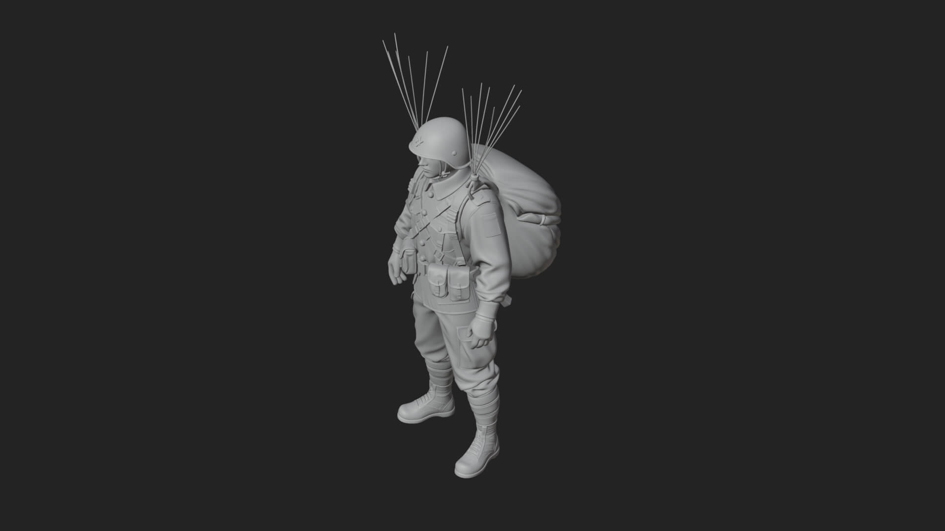 Pilot Man Statue Design 6 3D Print Model 3D Model