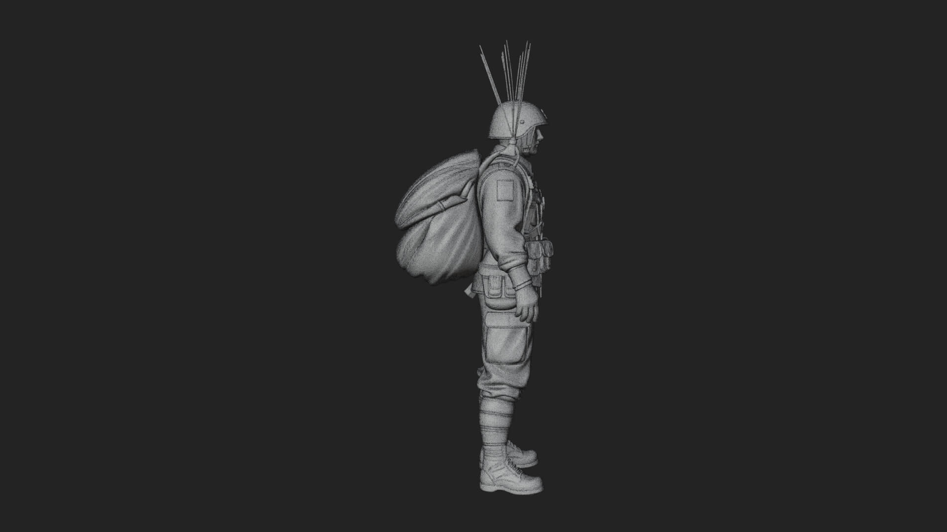 Pilot Man Statue Design 6 3D Print Model 3D Model