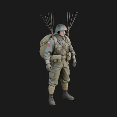 Pilot Man Statue Design 6 3D Print Model
