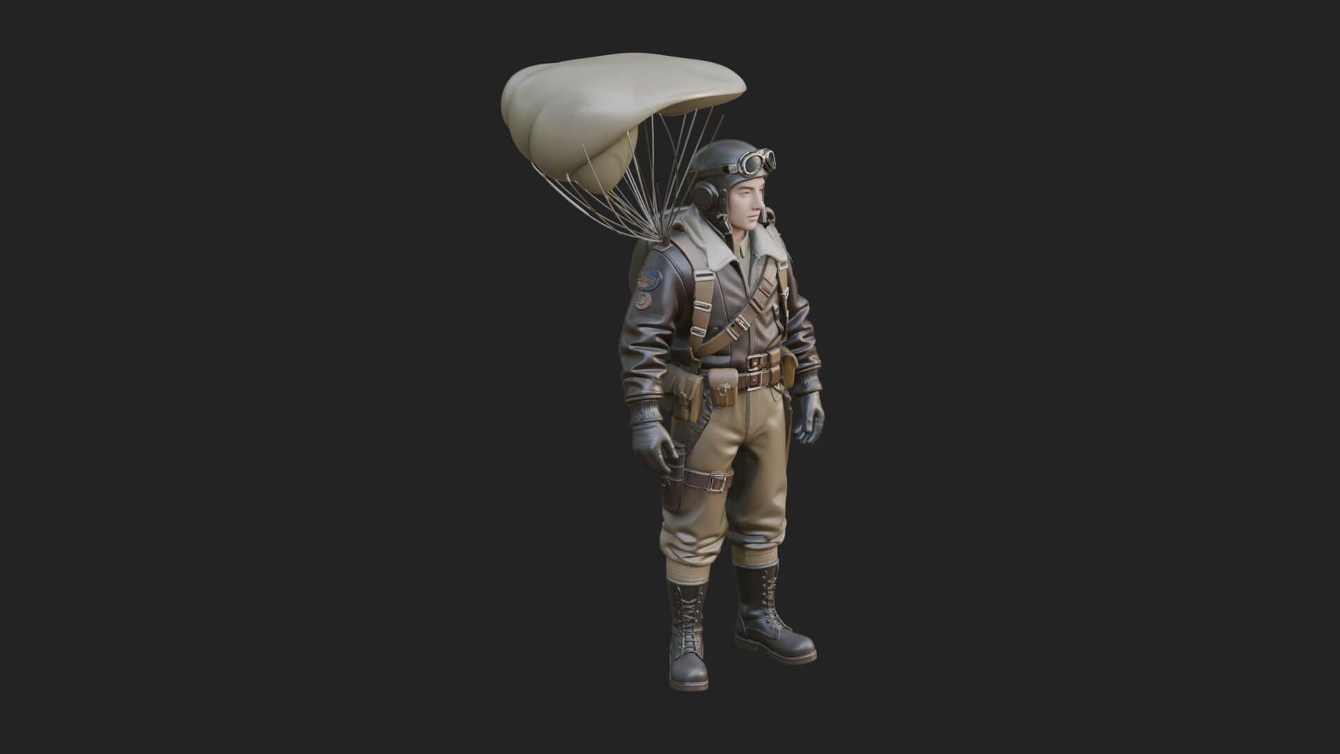 Pilot Man Statue Design 7 3D Print Model 3D Model