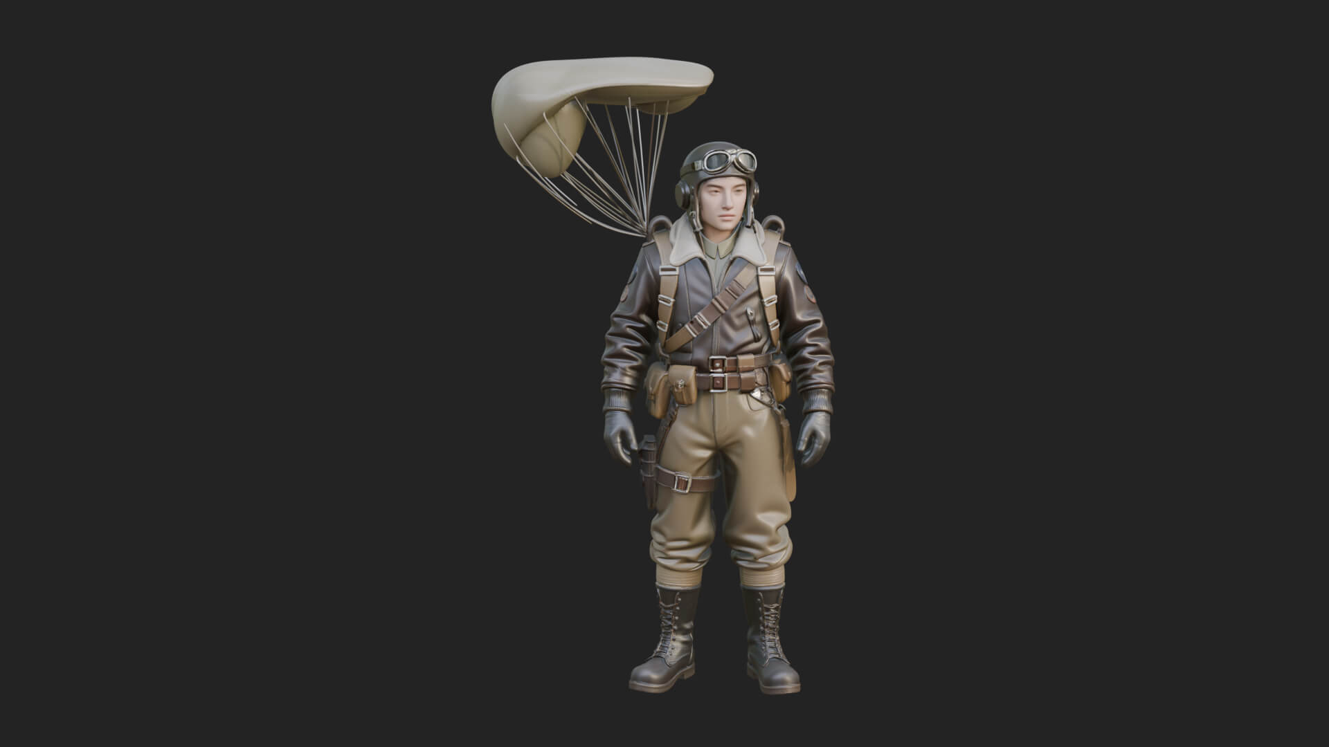Pilot Man Statue Design 7 3D Print Model 3D Model