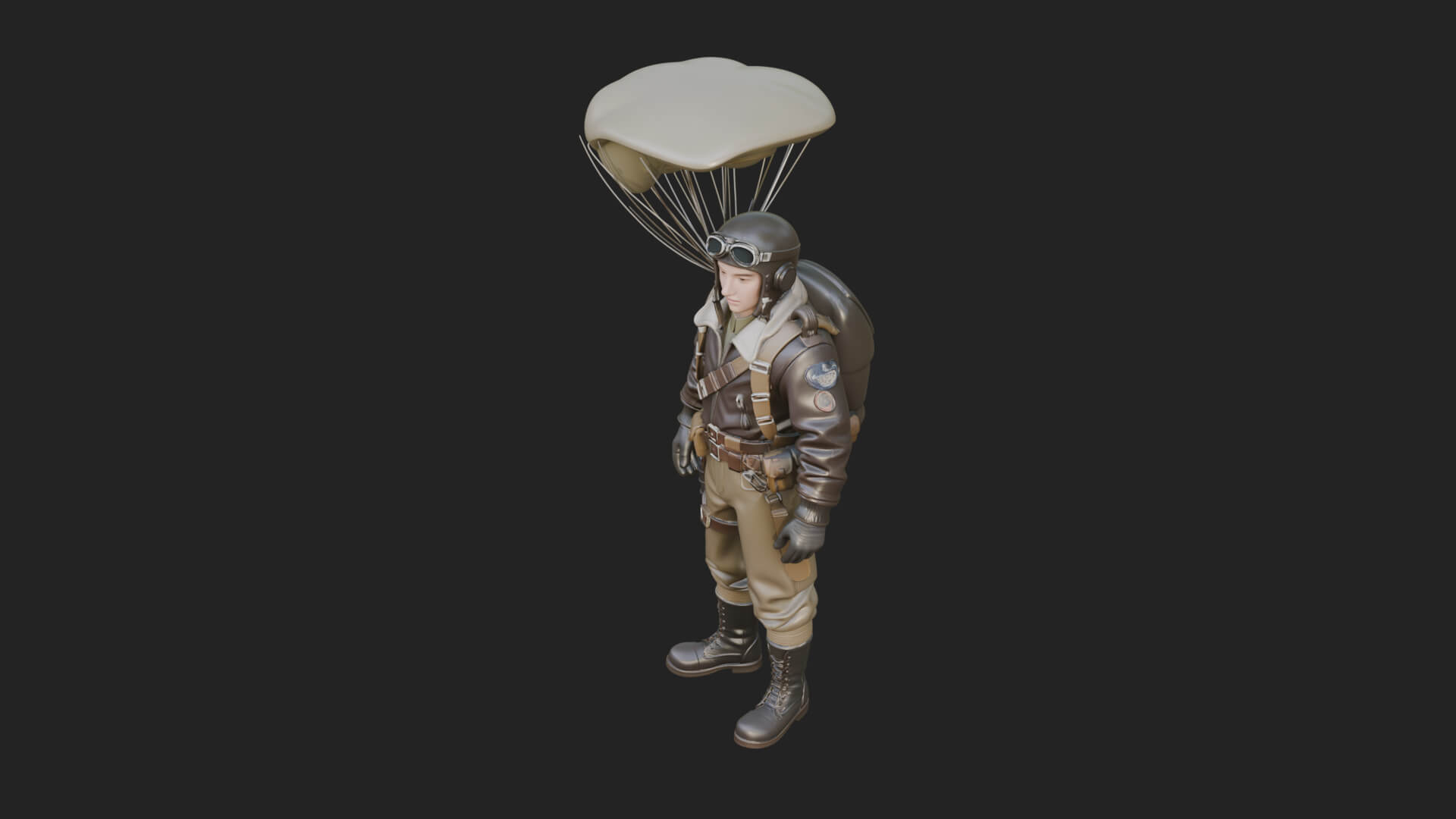 Pilot Man Statue Design 7 3D Print Model 3D Model