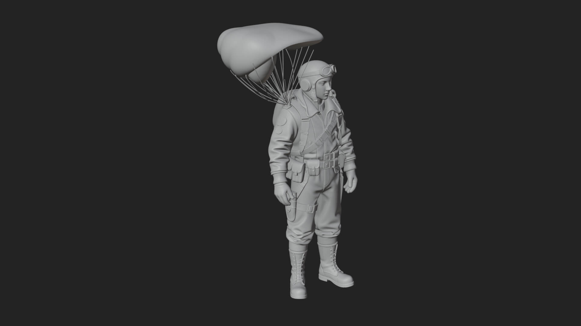 Pilot Man Statue Design 7 3D Print Model 3D Model