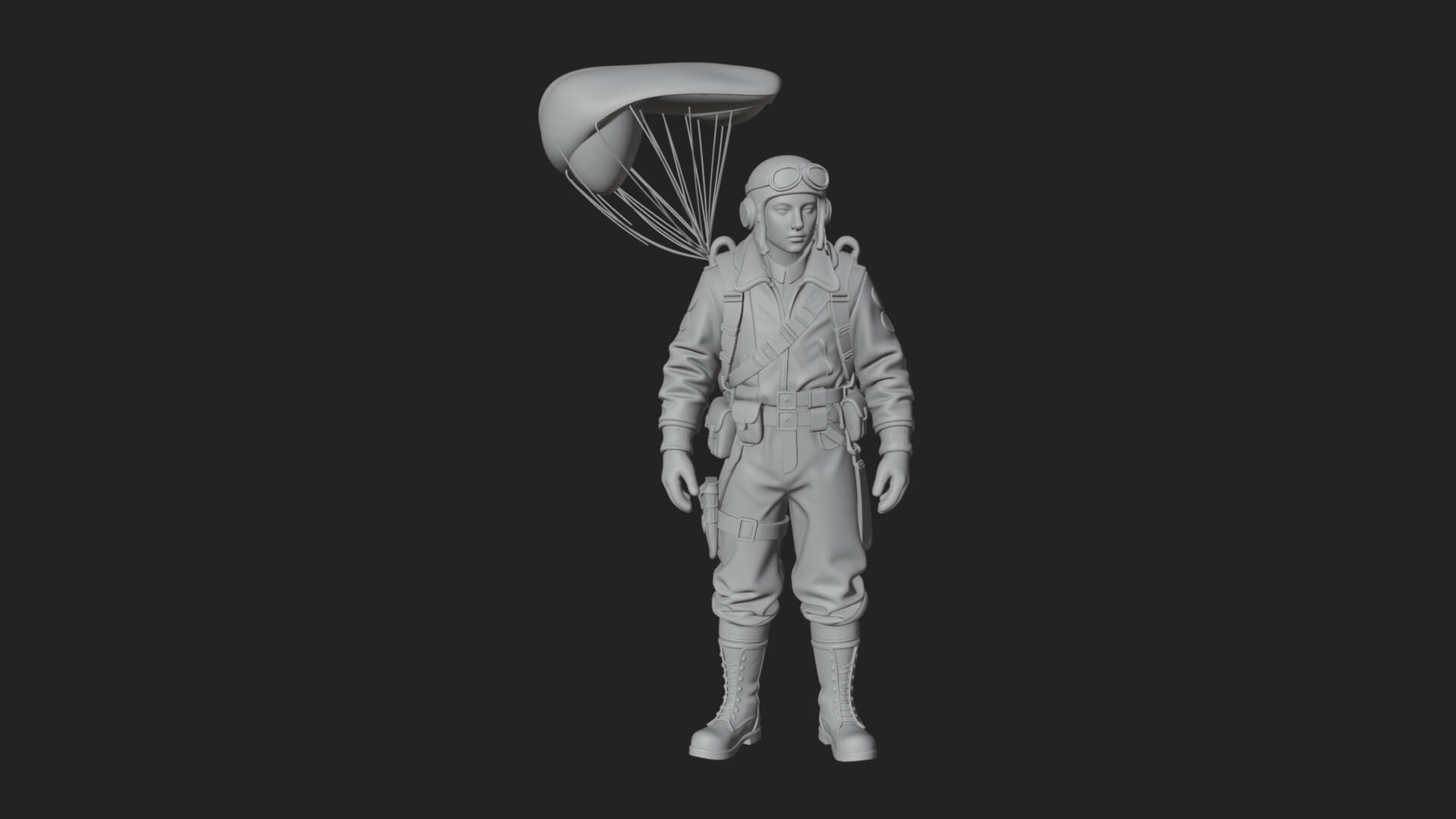 Pilot Man Statue Design 7 3D Print Model 3D Model