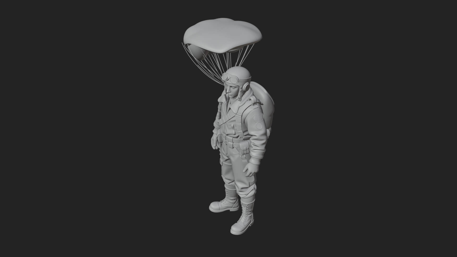 Pilot Man Statue Design 7 3D Print Model 3D Model
