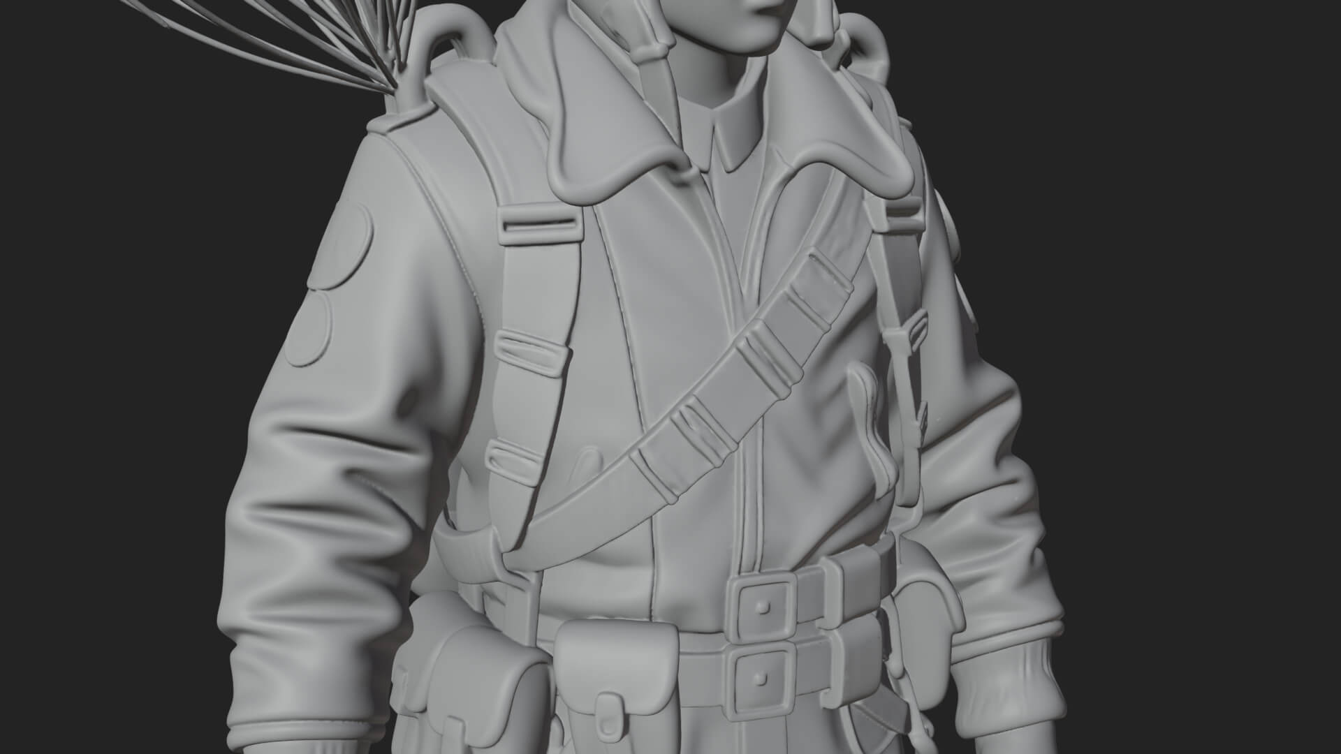Pilot Man Statue Design 7 3D Print Model 3D Model