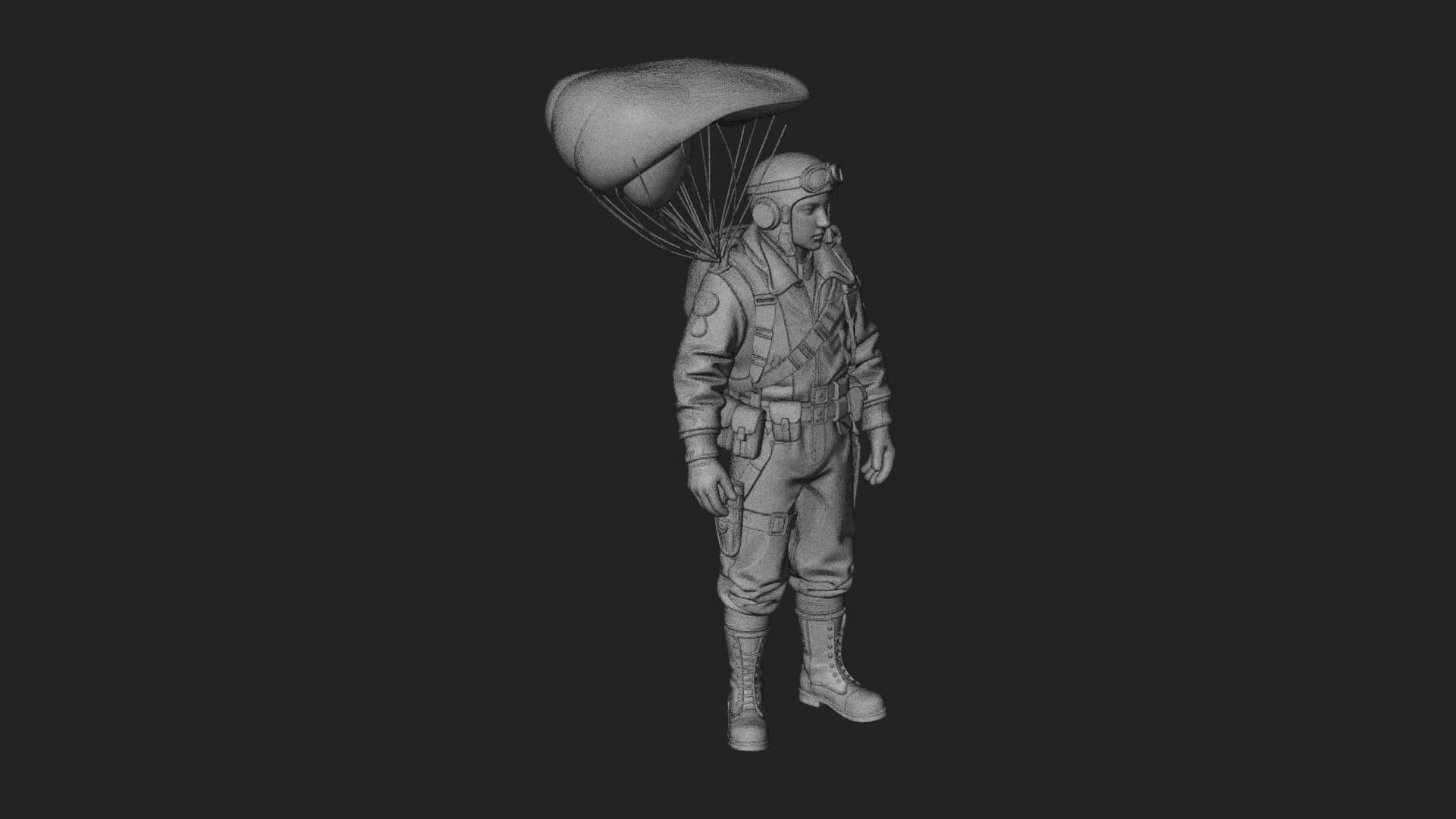 Pilot Man Statue Design 7 3D Print Model 3D Model
