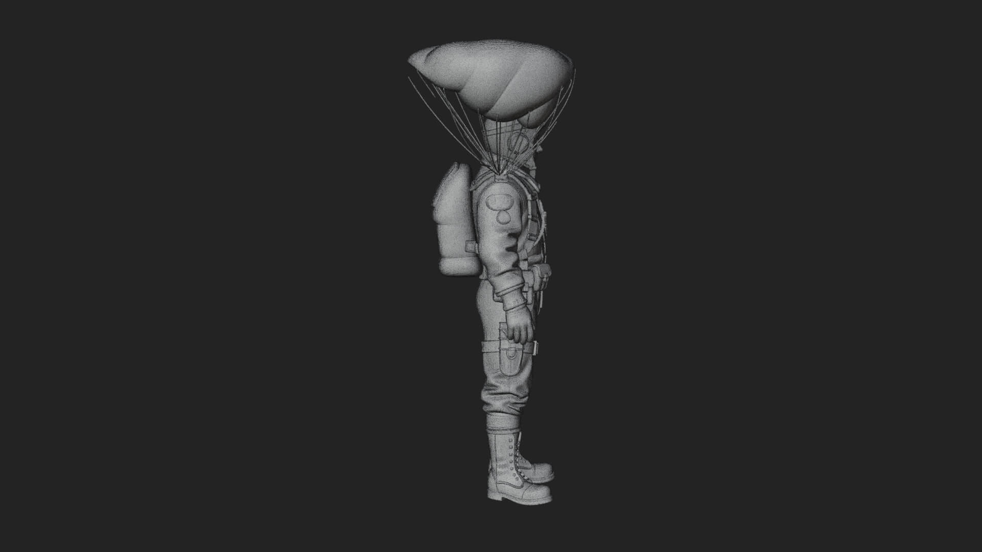 Pilot Man Statue Design 7 3D Print Model 3D Model