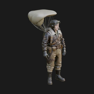 Pilot Man Statue Design 7 3D Print Model