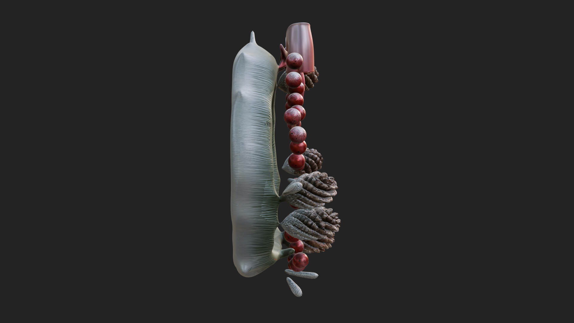 Pine Christmas Wreath Ornament Design 2 3D Print Model 3D Model
