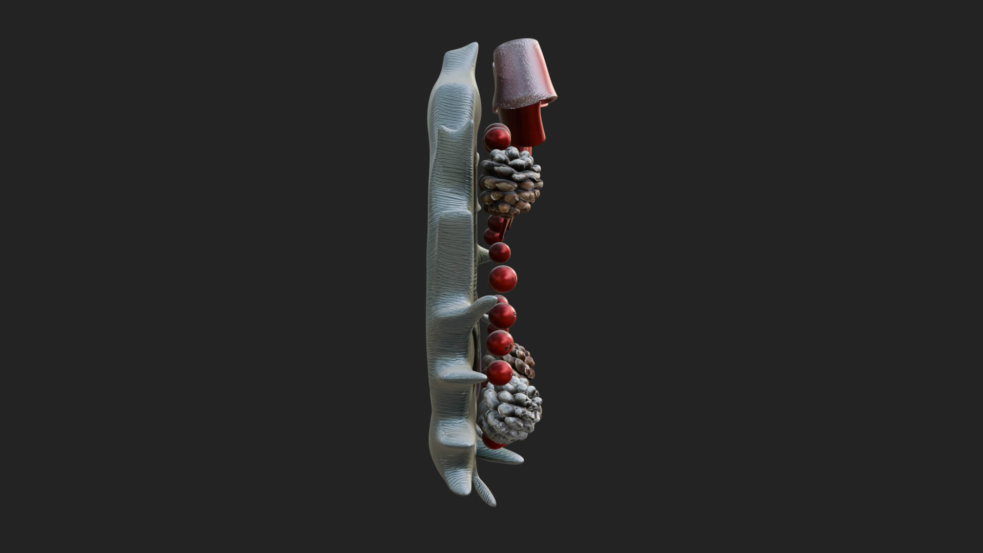 Pine Christmas Wreath Ornament Design 4 3D Print Model 3D Model